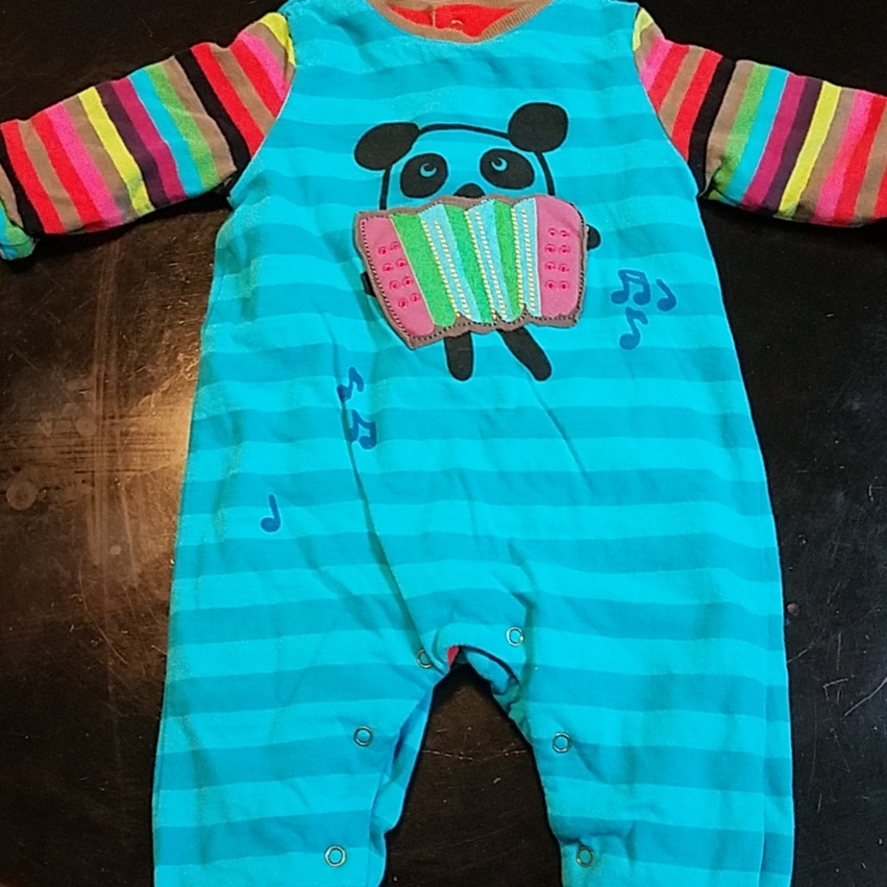 Catimini Panda With Accordian Onesie